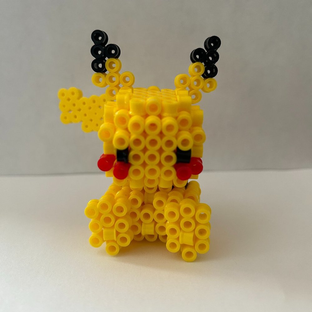3D Perler Bead Figurine of Pikachu